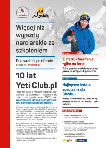 wyjazdy narciarskie Yeti Club 2019